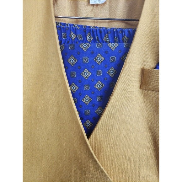 Via Sant Andrea  Womens 12 Petite Vintage 80's Jacket & Skirt Set Gold Purple - Picture 2 of 16